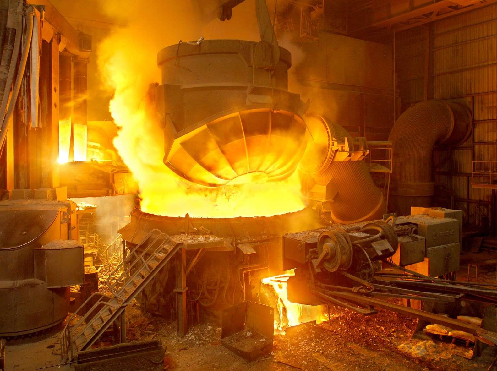 On-site electric arc furnace mills for the
