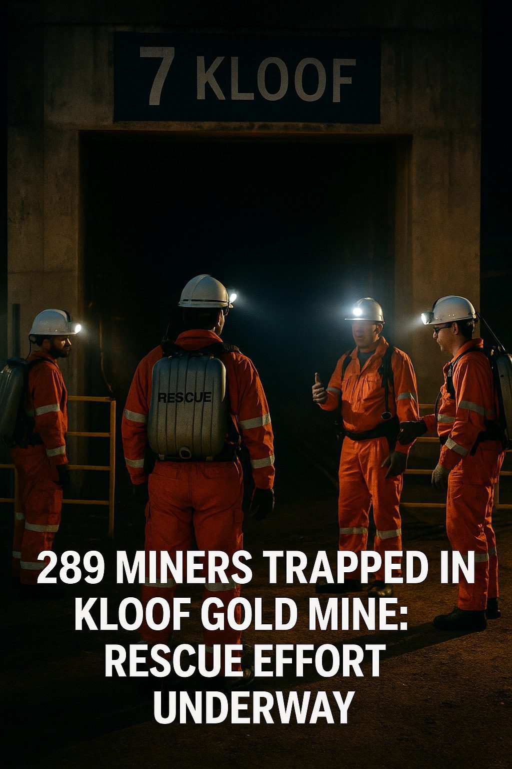 289 Miners Trapped in Kloof Gold Mine