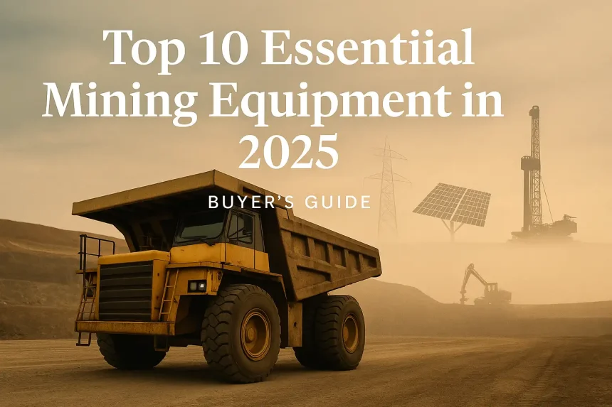 Top 10 Essential Mining Equipment in 2025