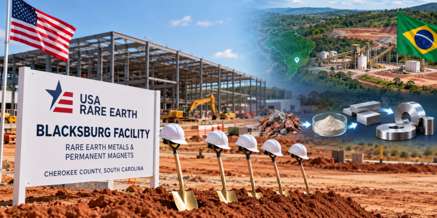 USA Rare Earth Breaks Ground on $1.2B South Carolina Magnet Plant After Serra Verde Acquisition